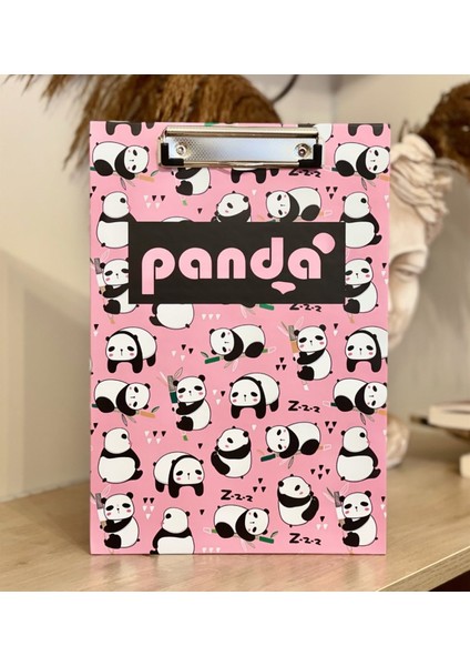 Pembe Panda Tasarımlı Sekreterlik