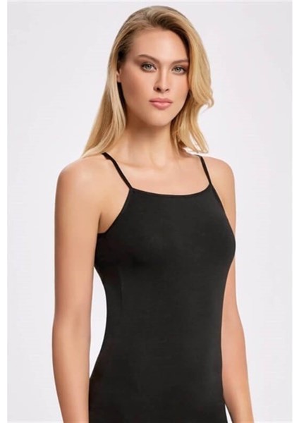 Sedef Yıldız 6'lı Ribana Renkli Ip Askılı Bayan Atlet