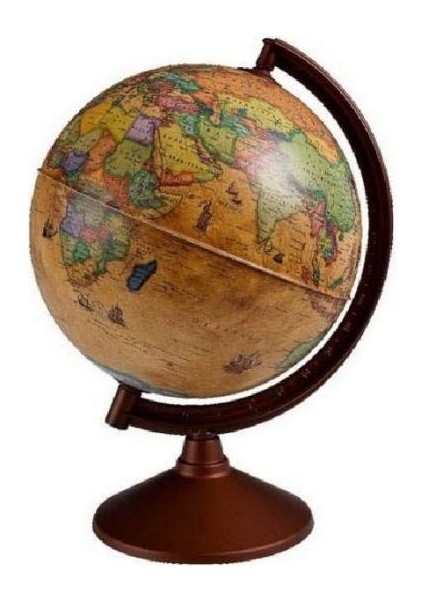 Inox Antik Yerküre 10 cm - Kalemtıraşlı