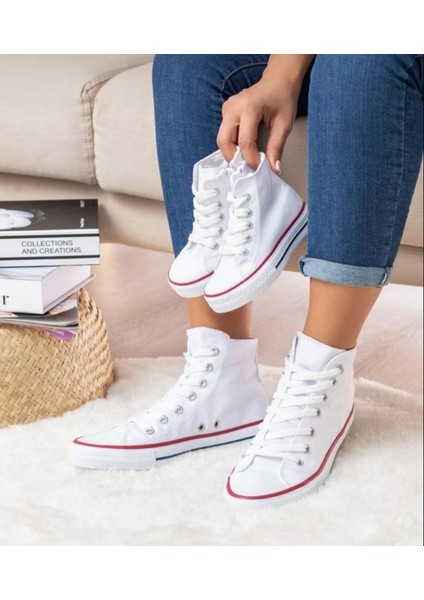 Uzun Beyaz Keten Spor Ayakkabı fiyatları