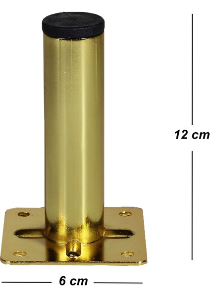 Mobilya Masa Sehpa Koltuk Kanepe Ünite Ayağı Metal Ayakları 12 cm Altın