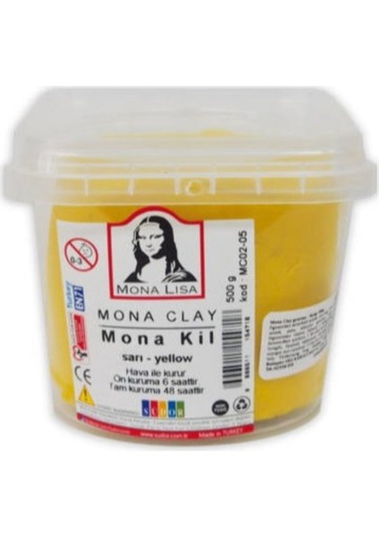 Mona Clay Modelleme Kili 500 gr Kil Çamuru Renkli 1 Adet