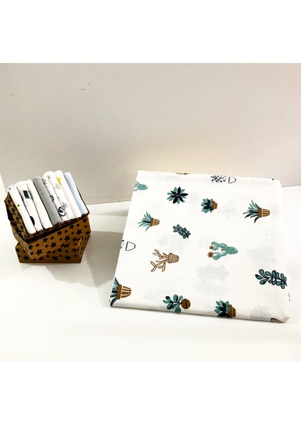 %100 Pamuk Müslin Bezi Battaniyesi Bebek Battaniyesi Örtü 80x100