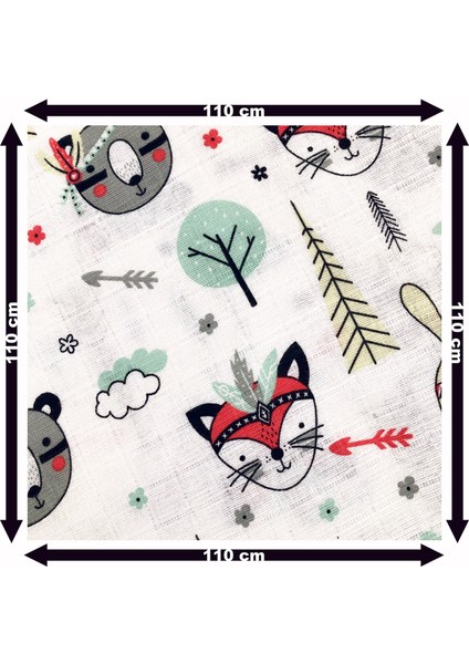 %100 Pamuk Müslin Bezi Battaniyesi Bebek Battaniyesi Örtü 80x100 modelleri