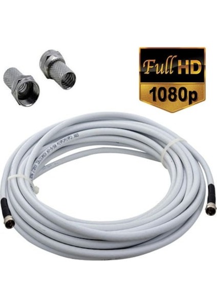 Anten Kablosu 45 Metre Rg6/u4 Beyaz Çanak Anten Kablo