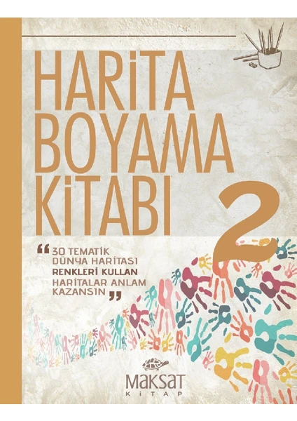 Maksat Kitap Harita Boyama Kitabı - Dünya 2