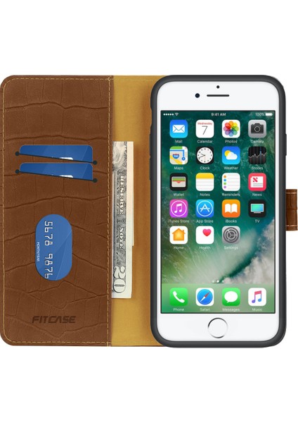 Apple iPhone 6 / 6s Kroko Desen Kapaklı Cüzdanlı Kılıf fiyatları