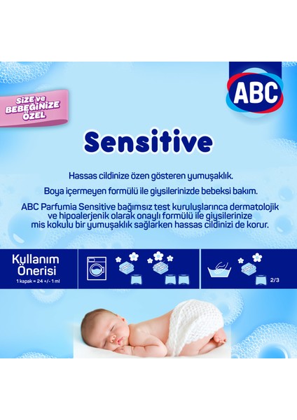 Parfumia Sensitive Konsantre Yumuşatıcı 1440 ml 4'lü Set modelleri