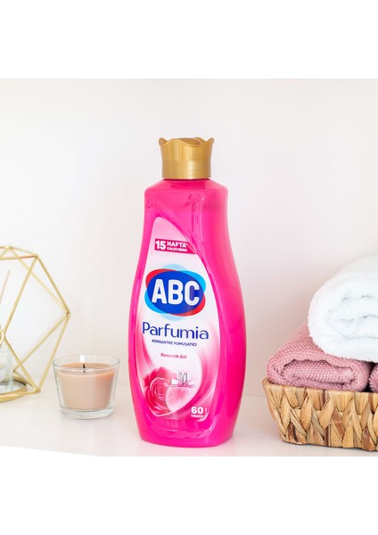 Abc Parfumia Romantik Gül Konsantre Yumuşatıcı 1440 ml 4'lü Seti