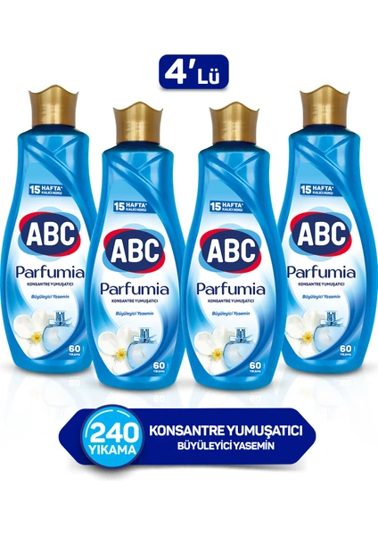 Abc Parfumia Büyüleyici Yasemin Konsantre Yumuşatıcı 1440 ml 4'lü Seti