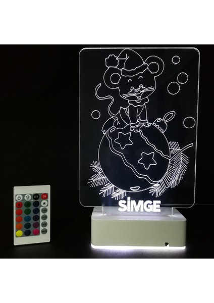 Çocuklara Hediye 3D Fare ve Dünya Dekoratif LED Lamba