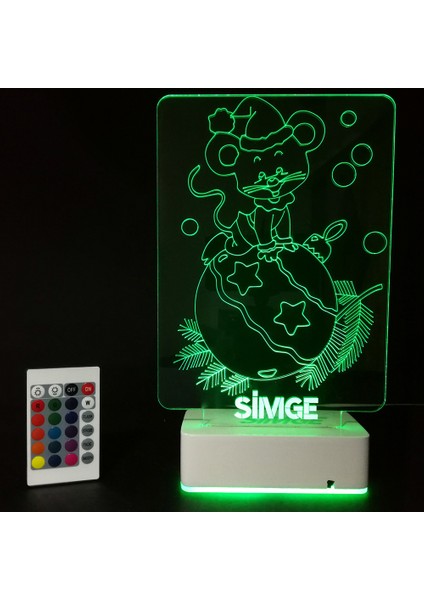 Çocuklara Hediye 3D Fare ve Dünya Dekoratif LED Lamba