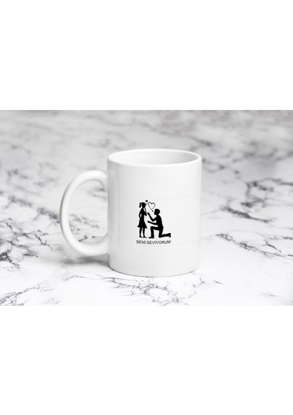 Sevgililer Günü Seni Seviyorum Model 8 Kupa Bardak