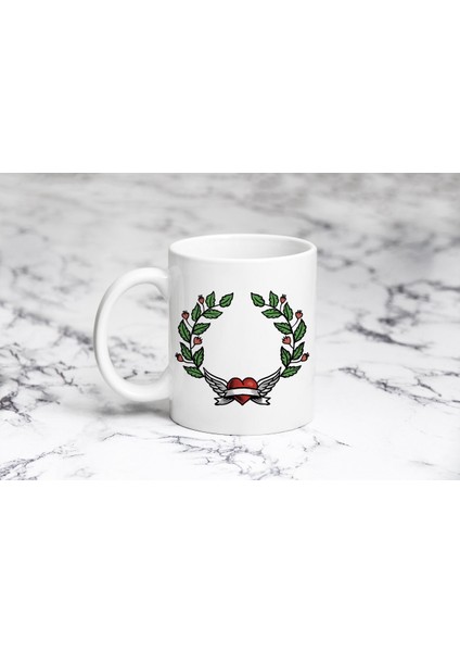 Çelenk Kalp Melek Kupa Bardak