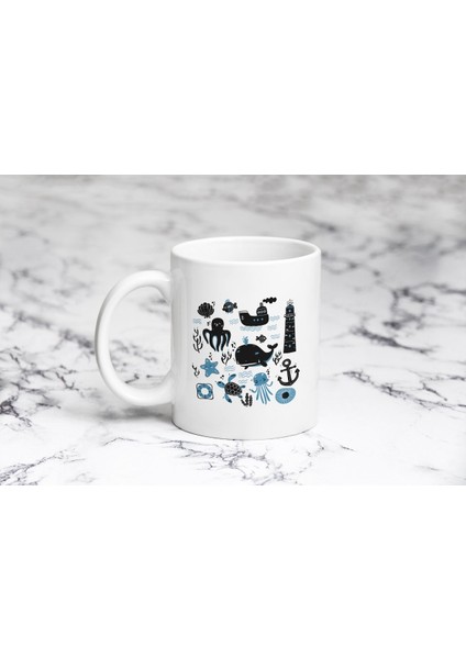 Deniz Hayvanları Kupa Bardak