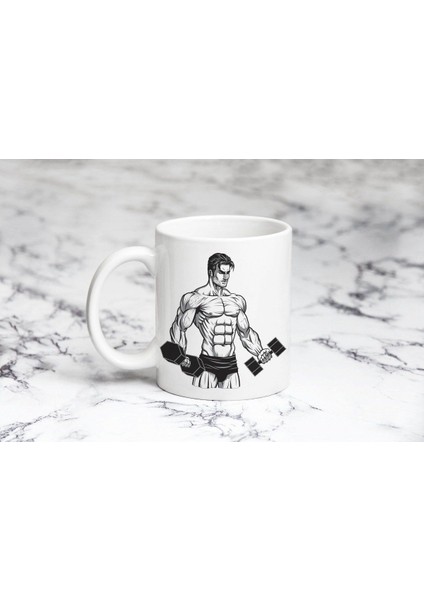 Bodyci Siyah Beyaz Kupa Bardak Kişiye Özel