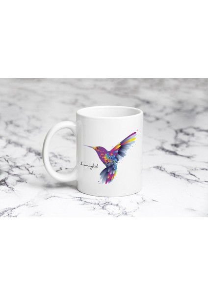 Renkli Kuş Kupa Bardak