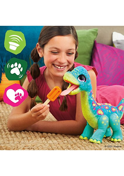 Furreal Snackin' Sam The Bronto Interaktif Animatronik Peluş Oyuncak