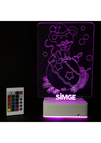 Çocuklara Hediye 3D Fare ve Dünya Dekoratif LED Lamba