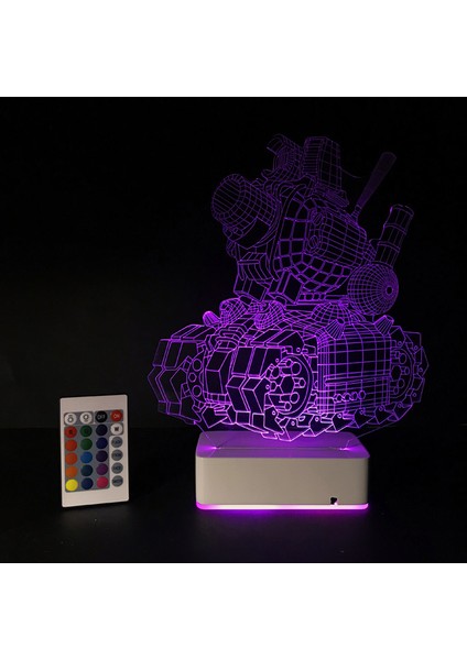 Özel Tasarım 3D Tank Masaüstü Dekoratif LED Lamba