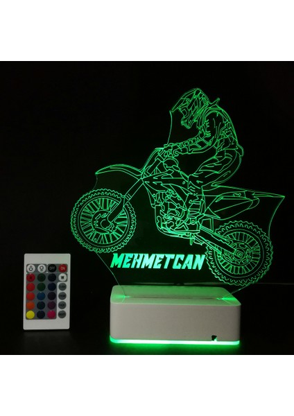 Sporculara Özel 3D Motocross 16 Renk Dekoratif LED Lamba fırsatları