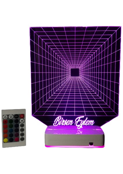 Özel Tasarım Sonsuzluk 3D 16 Renk Dekoratif LED Lamba