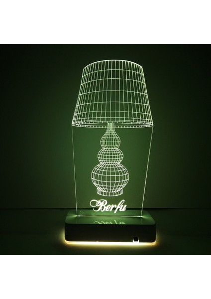 Sevgiliye Hediye 3D 16 Renk Dekoratif LED Masa Lambası