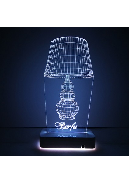 Sevgiliye Hediye 3D 16 Renk Dekoratif LED Masa Lambası