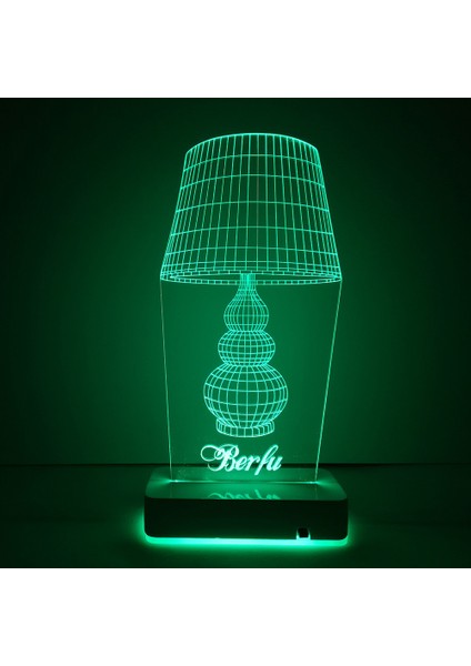 Sevgiliye Hediye 3D 16 Renk Dekoratif LED Masa Lambası