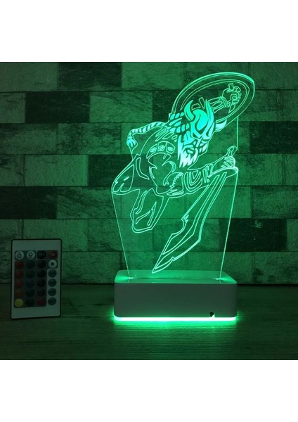 Özel Tasarım 3D Kılıç ve Kalkanlı Viking 16 Renk Dekoratif LED Lamba fiyatları
