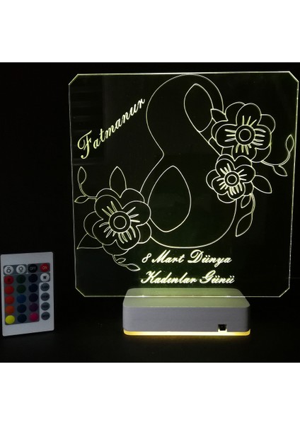 Kadınlar Günü Hediyesi Özel 3D 16 Renk Dekoratif LED Lamba modelleri