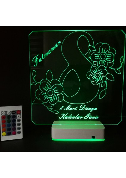 Kadınlar Günü Hediyesi Özel 3D 16 Renk Dekoratif LED Lamba indirimleri