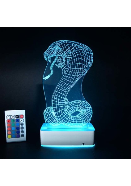 Özel Tasarım Yılan 3D 16 Renk Dekoratif LED Lamba fiyatları