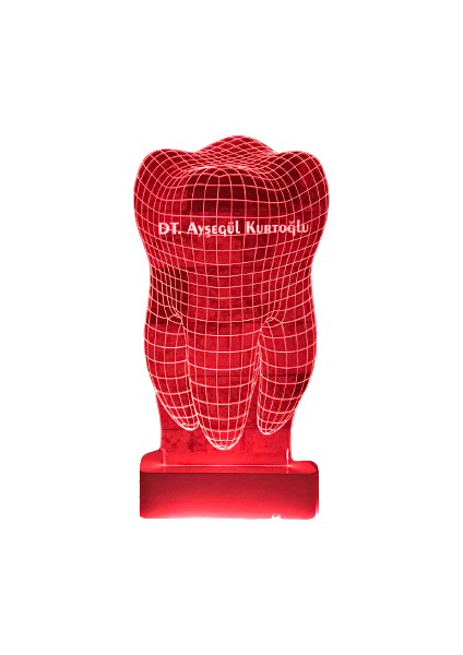 Diş Doktorlarına Özel 3D 16 Renk Dekoratif LED Lamba