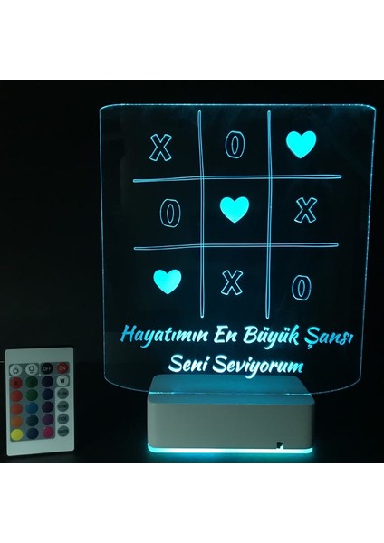 Sevgililer Gününe Özel 3D Aşk Oyunu 16 Renk Dekoratif LED Lamba fiyatları