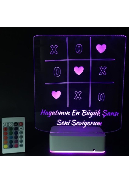 Sevgililer Gününe Özel 3D Aşk Oyunu 16 Renk Dekoratif LED Lamba modelleri