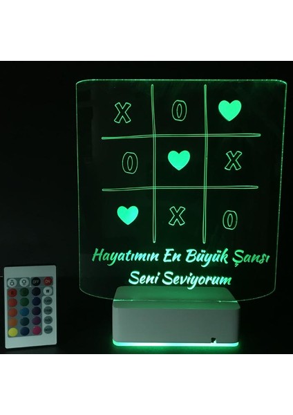 Sevgililer Gününe Özel 3D Aşk Oyunu 16 Renk Dekoratif LED Lamba fırsatları