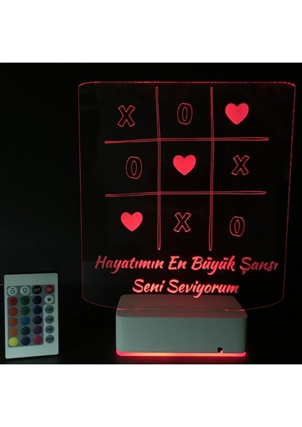 Sevgililer Gününe Özel 3D Aşk Oyunu 16 Renk Dekoratif LED Lamba indirimleri