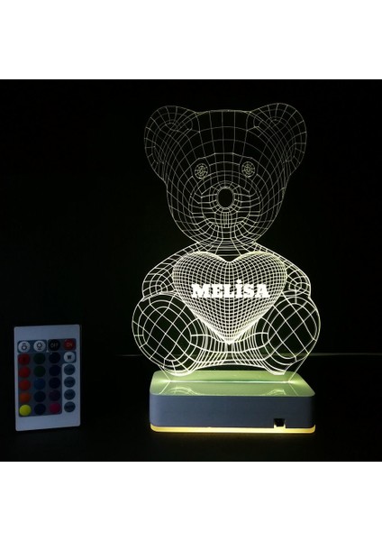 Sevgiliye Hediye 3D Ayıcık 16 Renk Dekoratif LED Lamba fırsatları