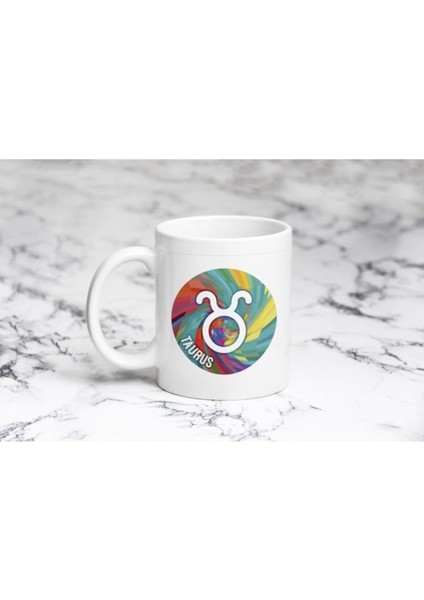 Boğa Simge Renkli Kupa Bardak