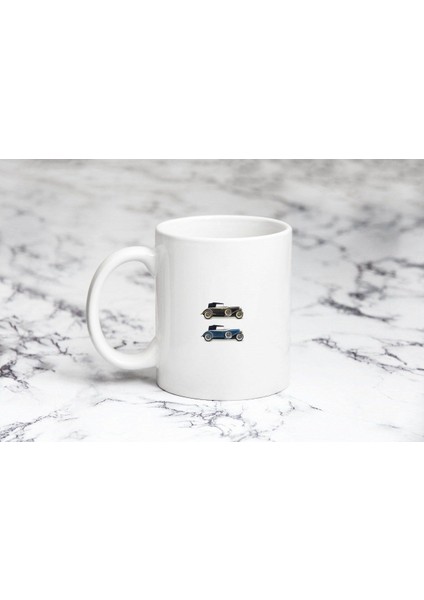 Renkli 2 Araba Eski Kupa Bardak