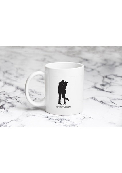 Sevgililer Günü Seni Seviyorum Model 7 Kupa Bardak Kişiye Özel