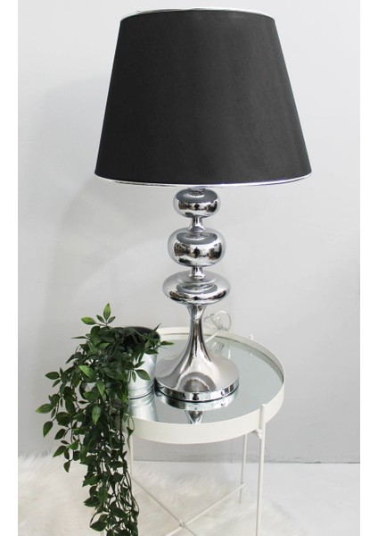 3 Toplu Masa Lambası Siyah Şapkalı MD-CLK013-KRS