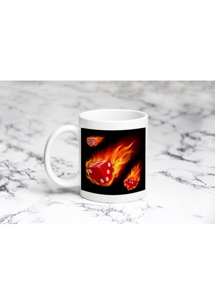 Üçlü Zar Kupa Bardak Kişiye Özel