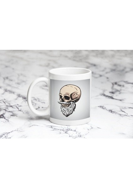 Sakallı Iskelet Kupa Bardak Kişiye Özel