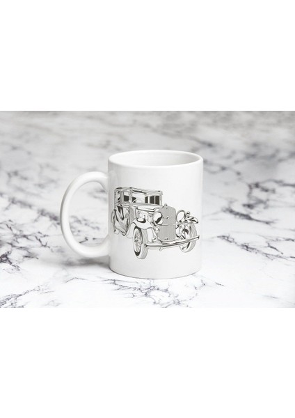 Eski Model Araba Kupa Bardak Kişiye Özel