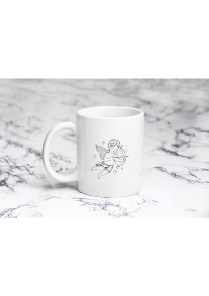 Siyah Beyaz Melek Aşk Kupa Bardak