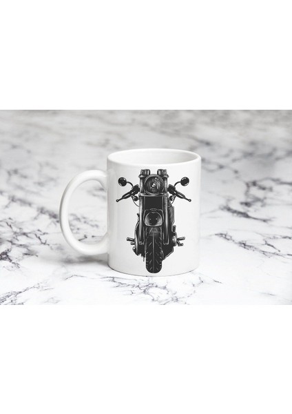 Karakalem Motosiklet Kupa Bardak Kişiye Özel