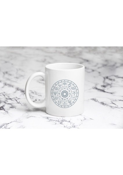 Retro Burç Haritası Kupa Bardak