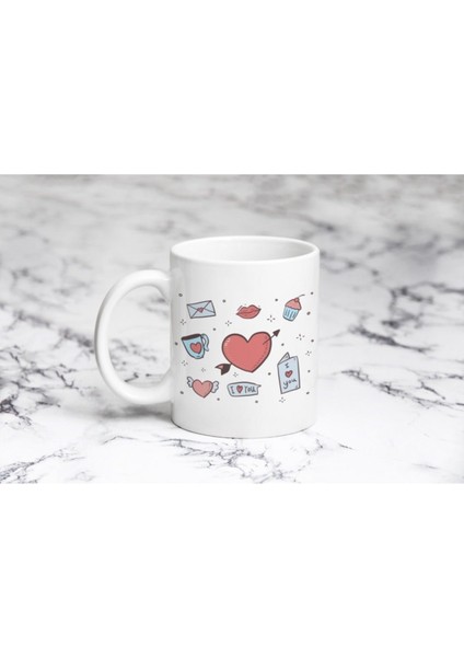 Love Renkli Kupa Bardak